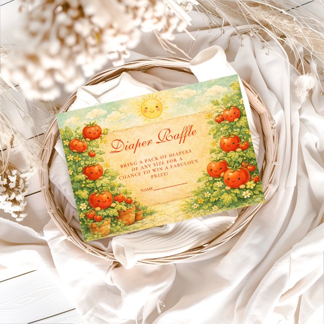 Carte D'accompagnement Cottage Garden Tomato Diapper Raffle (Créateur téléchargé)