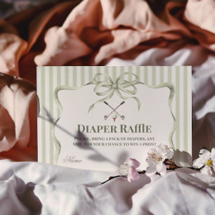 Carte D'accompagnement Couche de Baby Shower Vintage Nouveau au Club de G
