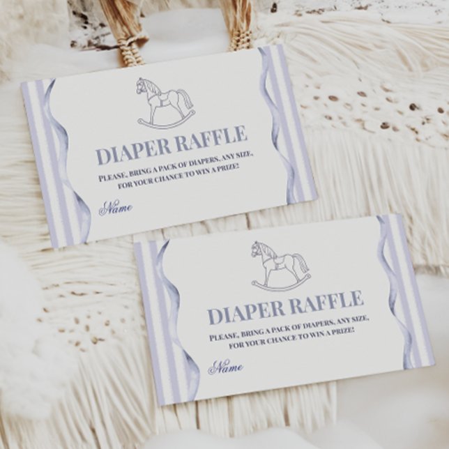 Carte D'accompagnement Couche de bébé Fête de Naissance Cheval à Bascule  (Créateur téléchargé)