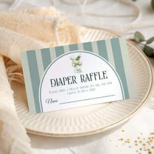 Carte D'accompagnement Couche de Fête Rétro Bow Tini One Martini Baby Sho