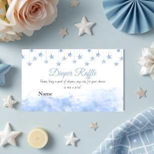 Carte D'accompagnement Couche Twinkle Little Star Blue Garçon Baby Shower