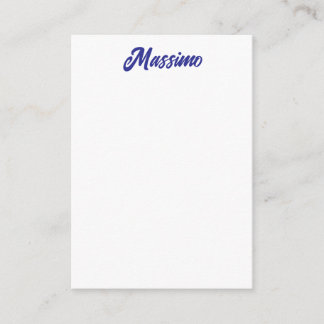 Carte D'accompagnement Couleur bleu profond, calligraphie moderne simple