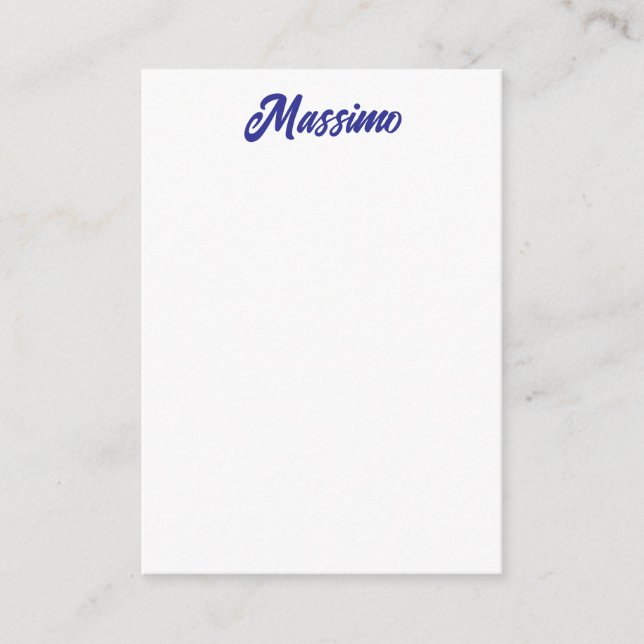 Carte D'accompagnement Couleur bleu profond, calligraphie moderne simple  (Devant)