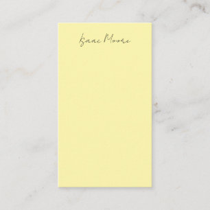 Carte D'accompagnement Couleur Crème Élégant Simple Nom Calligraphié