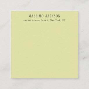 Carte D'accompagnement Couleur pastel personnalisée nom minimaliste perso