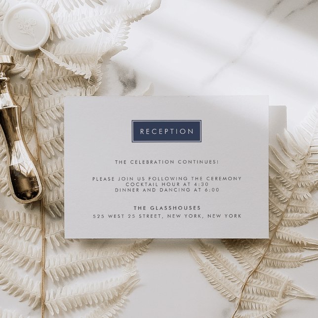 Carte D'accompagnement Couleur personnalisée Réception de mariage moderne (Créateur téléchargé)