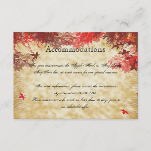 Carte D'accompagnement Couleurs d'automne : Bourgogne et Mariage rouge