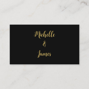 Carte D'accompagnement Couleurs Noir & Or Professionnel Moderne tendance