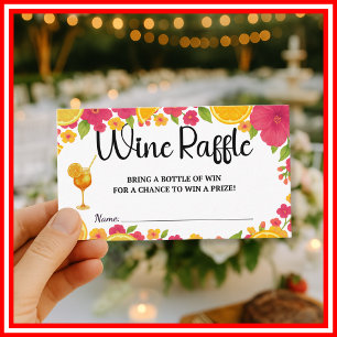 Carte D'accompagnement Coup de foudre au premier Spritz Tombola de vin E