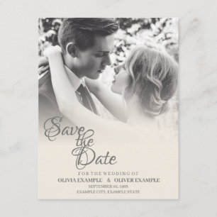 Carte D'accompagnement Couple mariage en monochrome