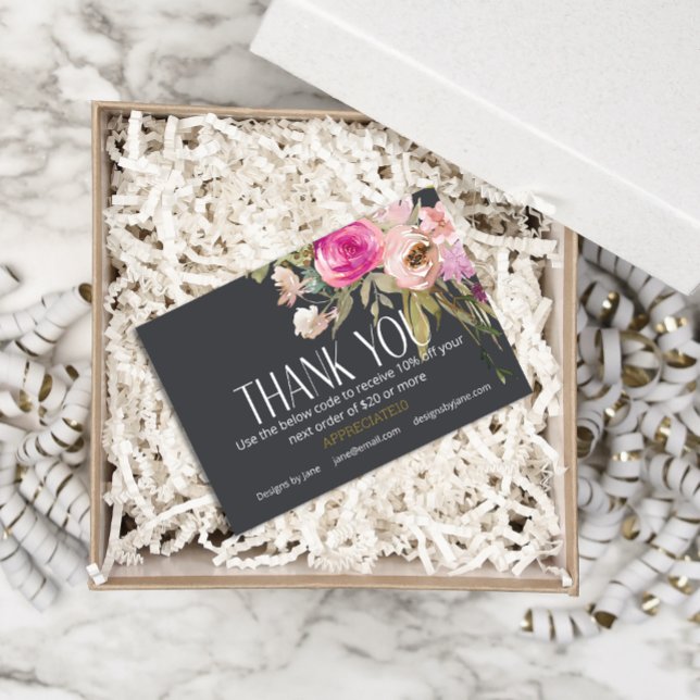 Carte D'accompagnement Coupon pour petites entreprises Dusty rose Merci f (Créateur téléchargé)