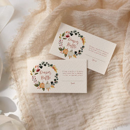 Carte D'accompagnement Couronne de citrouille Baby Shower Tirage au sort