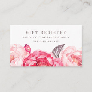 Carte D'accompagnement Couronne de fleurs aquarelle rose pour insertion d