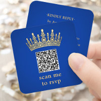 Couronne Royale Bleue Quinceañera Scannez-moi QR R