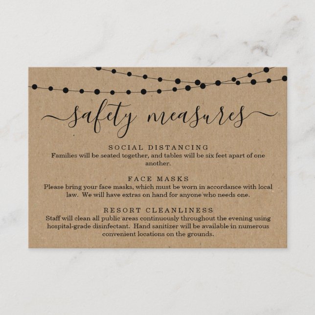 Carte D'accompagnement Covid 19 Masque de sécurité Information sur la per (Devant)