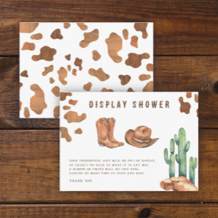 Carte D'accompagnement Cowboy Baby shower Display douche
