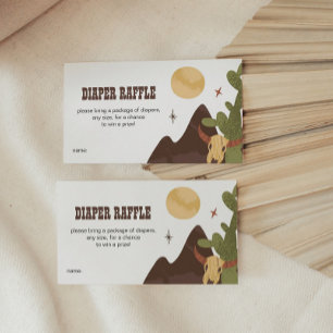 Carte D'accompagnement Cowboy Baby shower occidental Déchets Raffle