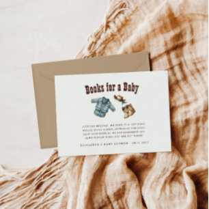 Carte D'accompagnement Cowboy Blue Western Rodeo Books for Baby