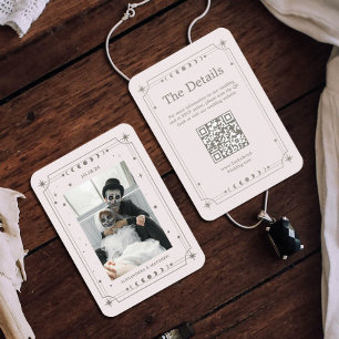 Carte D'accompagnement Cream Celestial Halloween site Mariage Qr code