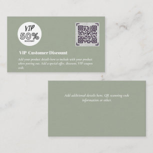 Carte D'accompagnement Créer des codes QR de remise VIP client