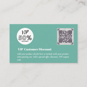 Carte D'accompagnement Créer des codes QR de remise VIP client