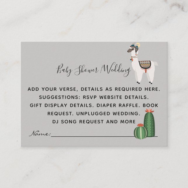 Carte D'accompagnement Créer ses propres détails d'événement Insertions - (Devant)