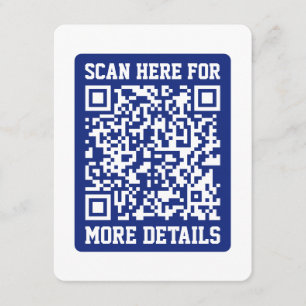 Carte D'accompagnement Créer un code QR scannable Bleu marine (modifiab