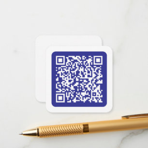 Carte D'accompagnement Créer un code QR scannable   Modifiable Bleu foncé