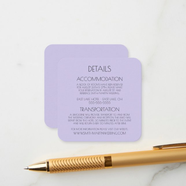 Carte D'accompagnement Créer votre propre Arrière - plan de texte personn (Devant/Arrière en situation)