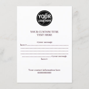 Carte D'accompagnement Créez le logo personnalisé de votre propriétaire/b
