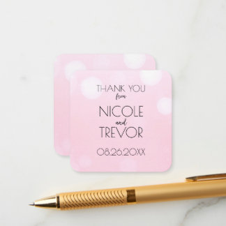 Carte D'accompagnement Créez le vôtre - Remerciement Bokeh Rose Clair