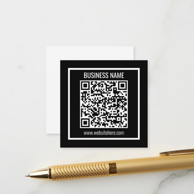 Carte D'accompagnement Créez un code QR moderne instantanément  (Devant/Arrière en situation)