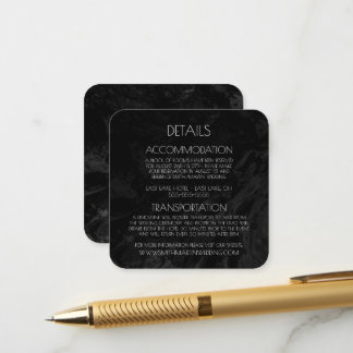 Carte D'accompagnement Créez vos propres détails en marbre noir