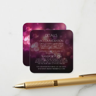 Carte D'accompagnement Créez vos propres détails pailletés rose foncé jol