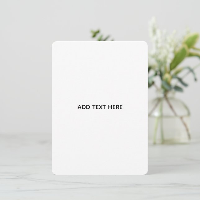 Carte D'accompagnement Créez votre propre blanc  (Debout devant)