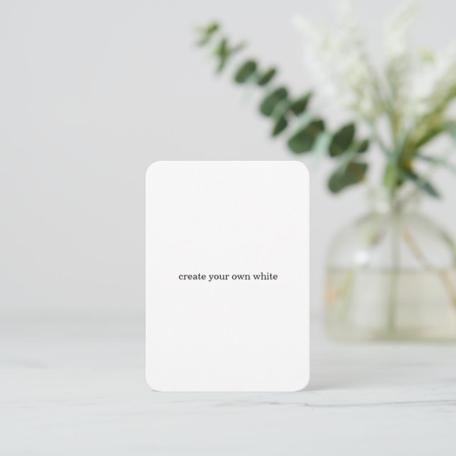 Carte D'accompagnement créez votre propre blanc  (Debout devant)