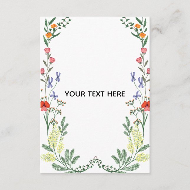 Carte D'accompagnement Créez votre propre bordure florale (Devant)