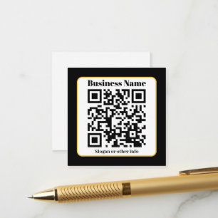 Carte D'accompagnement Créez votre propre code QR   Bordure noire blanche