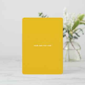 Carte D'accompagnement Créez Votre Propre Conception Personnalisée Jaune