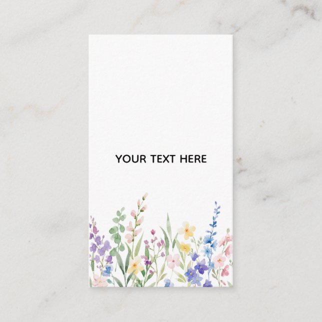 Carte D'accompagnement Créez Votre Propre Floral  (Devant)