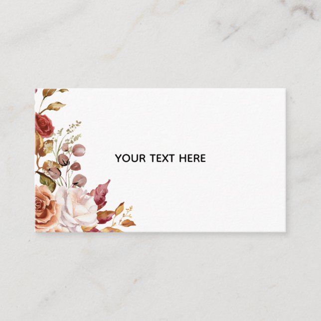 Carte D'accompagnement Créez Votre Propre Floral (Devant)