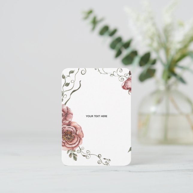 Carte D'accompagnement Créez votre propre floral  (Debout devant)
