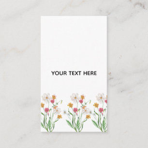 Carte D'accompagnement Créez Votre Propre Floral