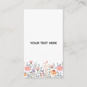 Carte D'accompagnement Créez Votre Propre Floral