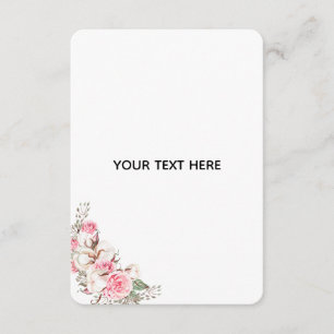 Carte D'accompagnement Créez Votre Propre Floral