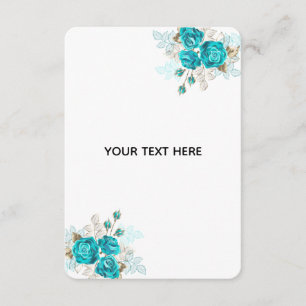 Carte D'accompagnement Créez Votre Propre Rose Bleue Élégante
