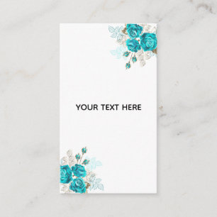 Carte D'accompagnement Créez Votre Propre Rose Bleue Élégante