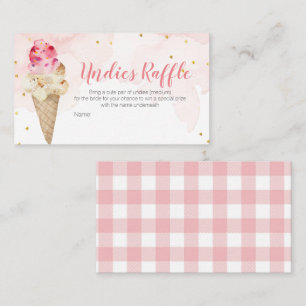 Carte D'accompagnement Crème de glace rose vierge Undies Fête des mariées