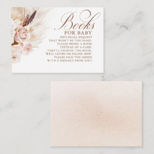 Carte D'accompagnement Creme légère Floral Exotic Boho Baby showers Livre