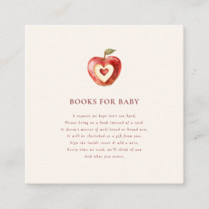 Carte D'accompagnement crème Red Apple Books pour demande de Baby Shower